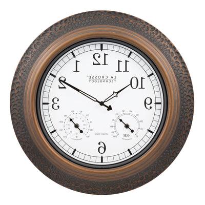 433-3256A 21" Indoor/Outdoor Atomic Metal Wall Clock